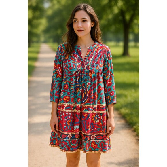 BA&SH Floral Dress SZ Large Bohemian Fairy Cottage - Picture 5 of 5